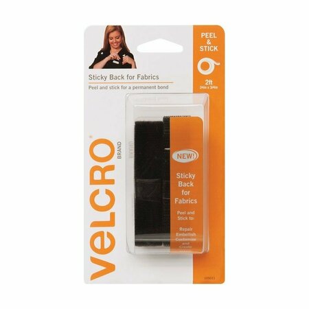 VELCRO BRAND Velcro 24X3/4 Blk Fabric Tape VEL-91878-USA